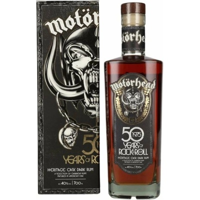 Motörhead 50 Years of Rock & Roll Heritage Cask Dark Rum 40% 0,7 l (holá láhev)