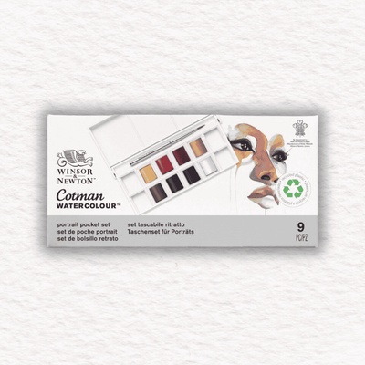 Vinsor & Newton akvarelové farby Cotman Floral 8 polvanvičiek + štětec