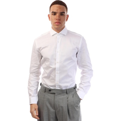 HUGO BOSS Риза с дълъг ръкав Boss Men's Long Sleeve Oxford Shirt - White
