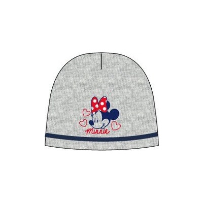 čepice dívčí s Minnie Mouse šedý melír