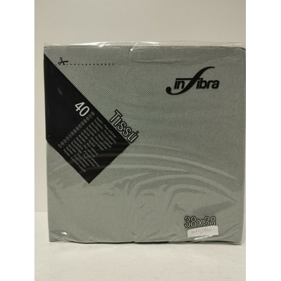 Infibra papírové ubrousky Linea šedá 2V 40ks 38x38cm