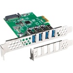 Lanberg pci express x1 card->4x USB-A 3.1 gen1 low profile (PCE-US3-004) - ezona