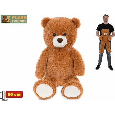 Mikro trading Plush Friends Medvěd tmavě hnědá 80 cm