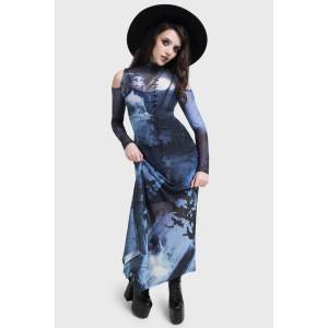 KILLSTAR дамска рокля KILLSTAR x CORPSE BRIDE - Emily In The Night - Черно/Синьо - KSRA012408