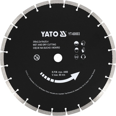 Yato Diamantový rezný kotúč 350 x 25.4 mm YT-60003