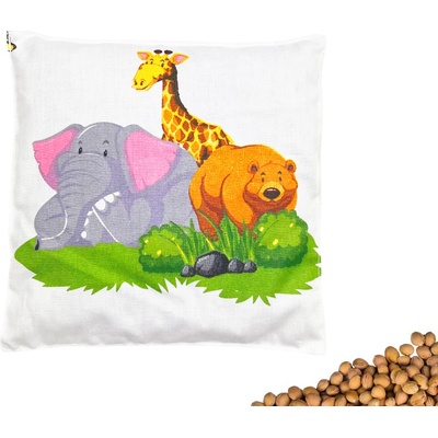 VFstyle nahřívací polštářek s třešňovými peckami 20x20 cm Zoo