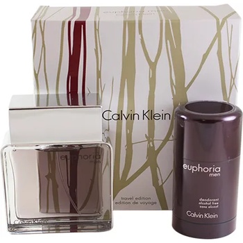 Image 1 of Calvin Klein Euphoria for Men Подаръчен комплект, Тоалетна вода 100ml + Део стик 75g (Travel set), мъже