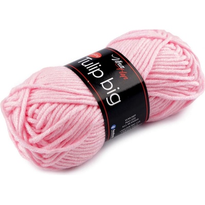 Pletací příze Tulip big 100 g, střední, 12 (41068) růžová sv.