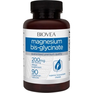 BIOVEA Magnesium BisGlycinate 200 mg [90 капсули]