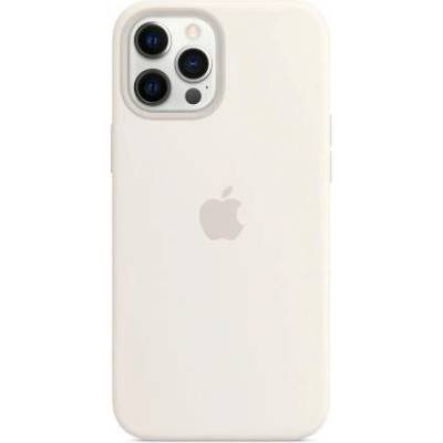 Apple iPhone Silicone Case with MagSafe - оригинален силиконов кейс за iPhone 12 Pro Max с MagSafe (бял)