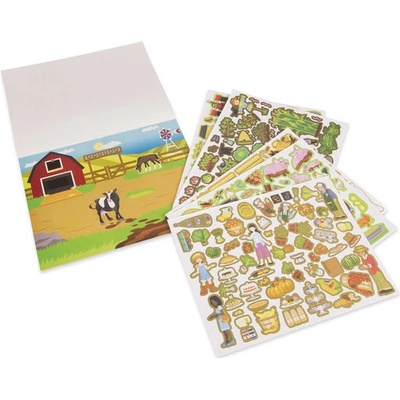Melissa & Doug Blok s adheznými samolepkami Farma