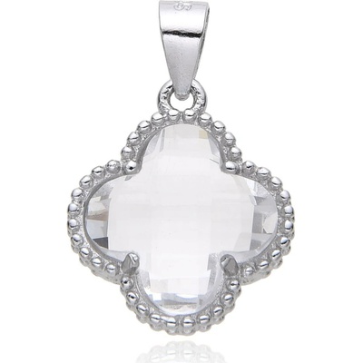 Jan Kos jewellery Stříbrný přívěsek s bílým zirkonem MHT 248