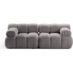 Micadoni Светлосив модулен диван от букле 188 cm Bellis - Micadoni Home (MIC_2S_213_F1_BELLIS3)