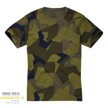 Image 1 of Brandit Мъжка изчистена тениска в камуфлажен цвят Brandit swedish camo M90BW-4200-125 - Зелен камуфлаж, размер XXL