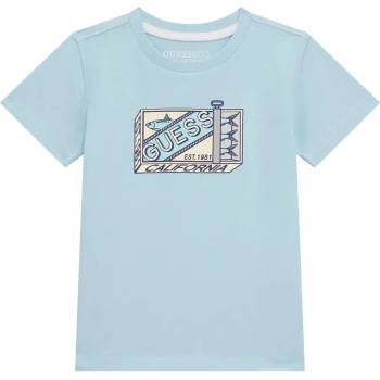 Image 1 of GUESS Тениска в бледо син цвят за мини момче Guess с надписи