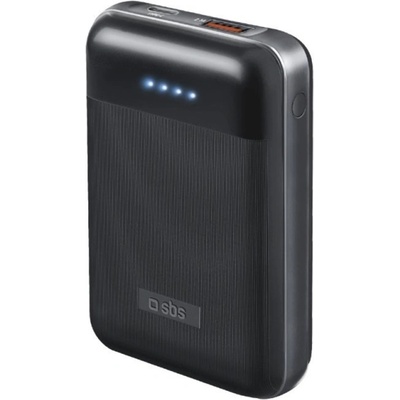SBS Универсална външна батерия SBS POWER BANK 10 000mAh, 1xUSB-C, 1x USB-A, PD 20W, Черен (TEBB10000LCDEVOPD20K)