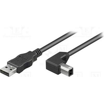 Goobay 95118 USB 2.0 USB A vidlice USB B úhlová zástrčka 5m černý