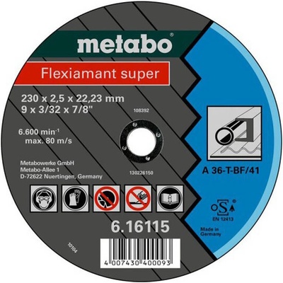Metabo Řezný kotouč 115 x 2,0 x 22,2 mm MB616105000