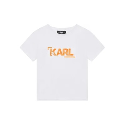 Karl Lagerfeld Kids Тишърт Z25397 S Бял Regular Fit (Z25397 S)