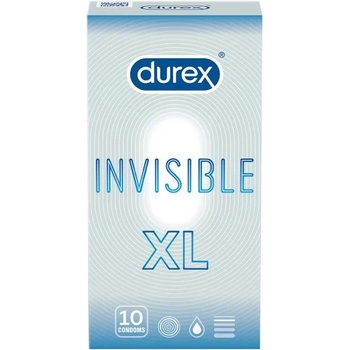 Durex 10 бр. Тънки презервативи Durex Invisible XL