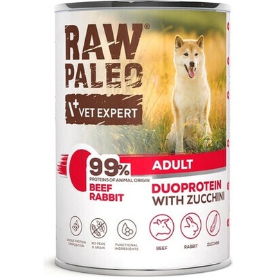 Raw paleo Beef Rabbit Adult 400 g