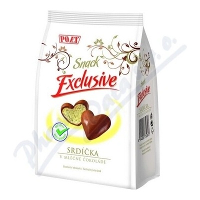 POEX Snack Exclusive Srdíčka v mléčné čokoládě 90 g
