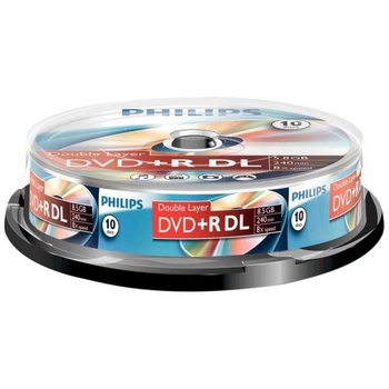 Philips DR8S8B10F/00 празен DVD диск 8, 5 GB DVD+R DL 10 броя ("") ("")