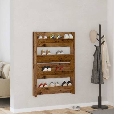 vidaXL Шкаф за обувки 2 бр. 80 x 18 x 60 см Инженерна дървесина (875024)