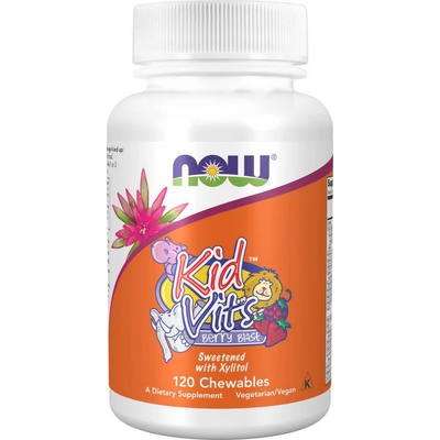 Now Kid Cal Berry Blast Multivitamín pro děti 120 žvýkacích pastilek
