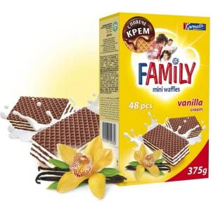 Karmela Family Мини вафли с ванилия 375 г
