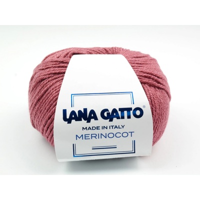 Lana Gatto pletací příze vlna merino bavlna MERINOCOT starorůžová