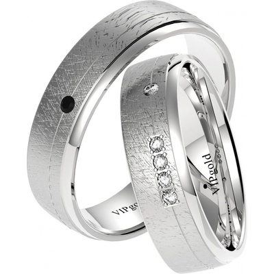 VIPgold Svadobné obrúčky 7457 biele zlato