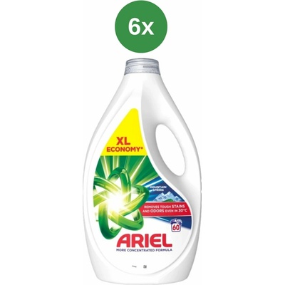 Ariel prací gel Mountain Spring 6 x 2,7 l 60 PD