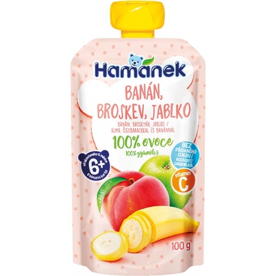 Hamánek kapsička Banán broskev jablko 100 g – Zboží Dáma