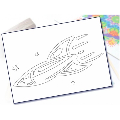 Radost v písku Šablona na pískování vesmír A6 – Zboží Dáma