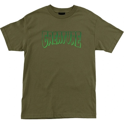 Creature Logo Outline S/S Heavyweight Military Green