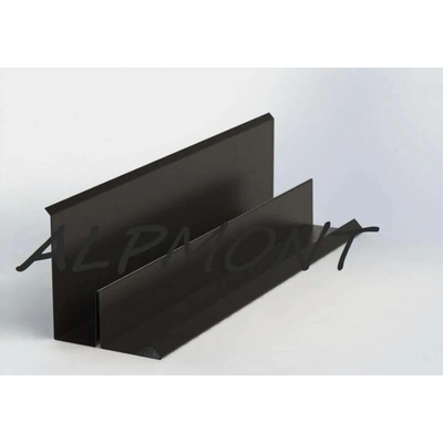Lemování zdí r.š.450mm Hliník Al Lakovaný RAL 8019 šedohnědá dl.2m