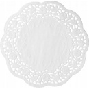 Wimex Dekoračná krajka PAP okrúhla biela 32cm 100 ks
