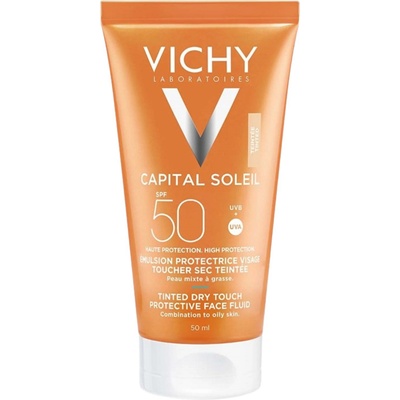 Vichy Capital Soleil Матираща тонирана емулсия за лице Dry Touch BB, SPF50, 50 ml