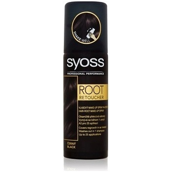 Syoss Root Retoucher tónovací barva na odrosty ve spreji Black 120 ml