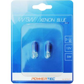 Image 1 of m-tech Крушки Powertec W5W T10 12V 5W WEGDE Blue
