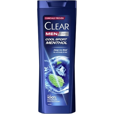 Clear Cool Sport Menthol šampón pre mužov proti lupinám 360 ml