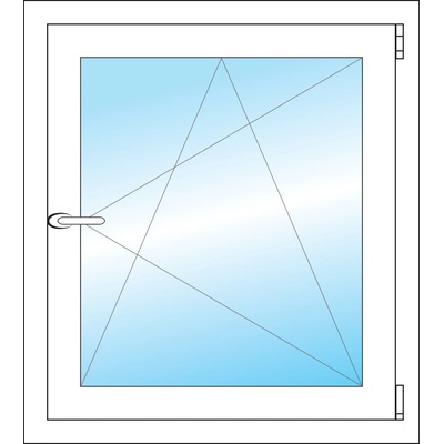OKNA HNED Plastové okno 67x75 cm (670x750 mm) bílé otevíravé a sklopné pravé