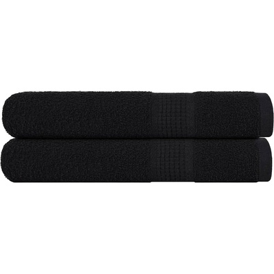 vidaXL Кърпи за сауна FROGN 2 бр. Черни 80x200 см 360 г/м2 (136959)