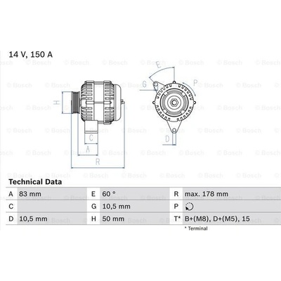 Generátor BOSCH 0 986 041 550