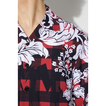 Neil Barrett Риза Neil Barett LOOSE HAWAIIAN CHECK WITH BOLTS (PBCM186.V024.1495)