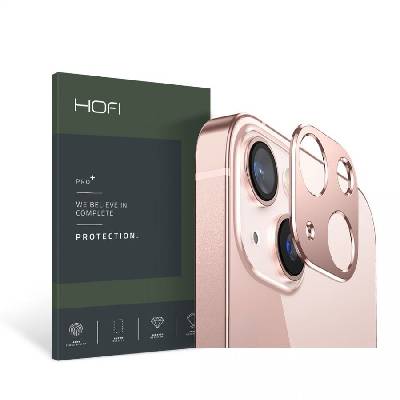 Стоманен протектор за камера на iPhone 13 Mini / 13 от Hofi Alucam Pro+ - розов (9589046918278)