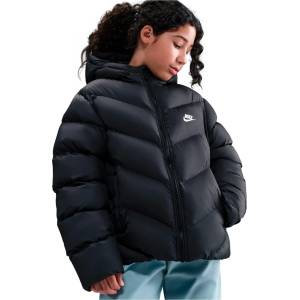 Nike Детско синтетично яке Nike Kid's NSW Therma Fit All Day Puffer Synthetic jacket - Black / White (703-7970-0112)