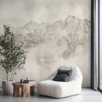 Art Gift Decor Фототапет с величествена планина в мъглив ефект