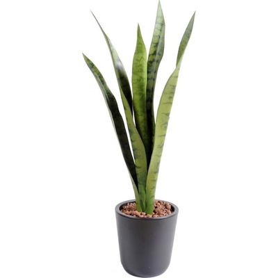 Umelá kvetina Sansevieria deluxe v kvetináči, zelená 60cm